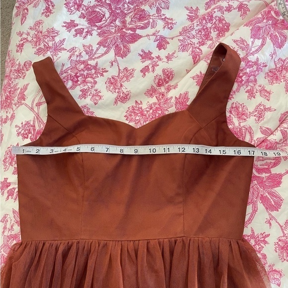 Revelry Madeline Rust Tulle Maxi Dress - Picture 11 of 12